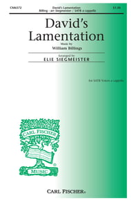 Davids Lamentation SATB choral sheet music cover